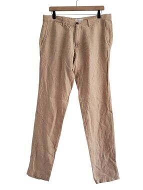 Bluemint Edan Pant Sand Linen Chino Trousers Men 33 Summer Khaki